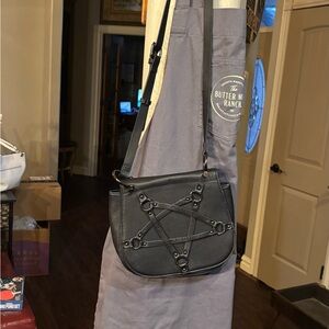 Blackcraft cult pentagram crossbody purse